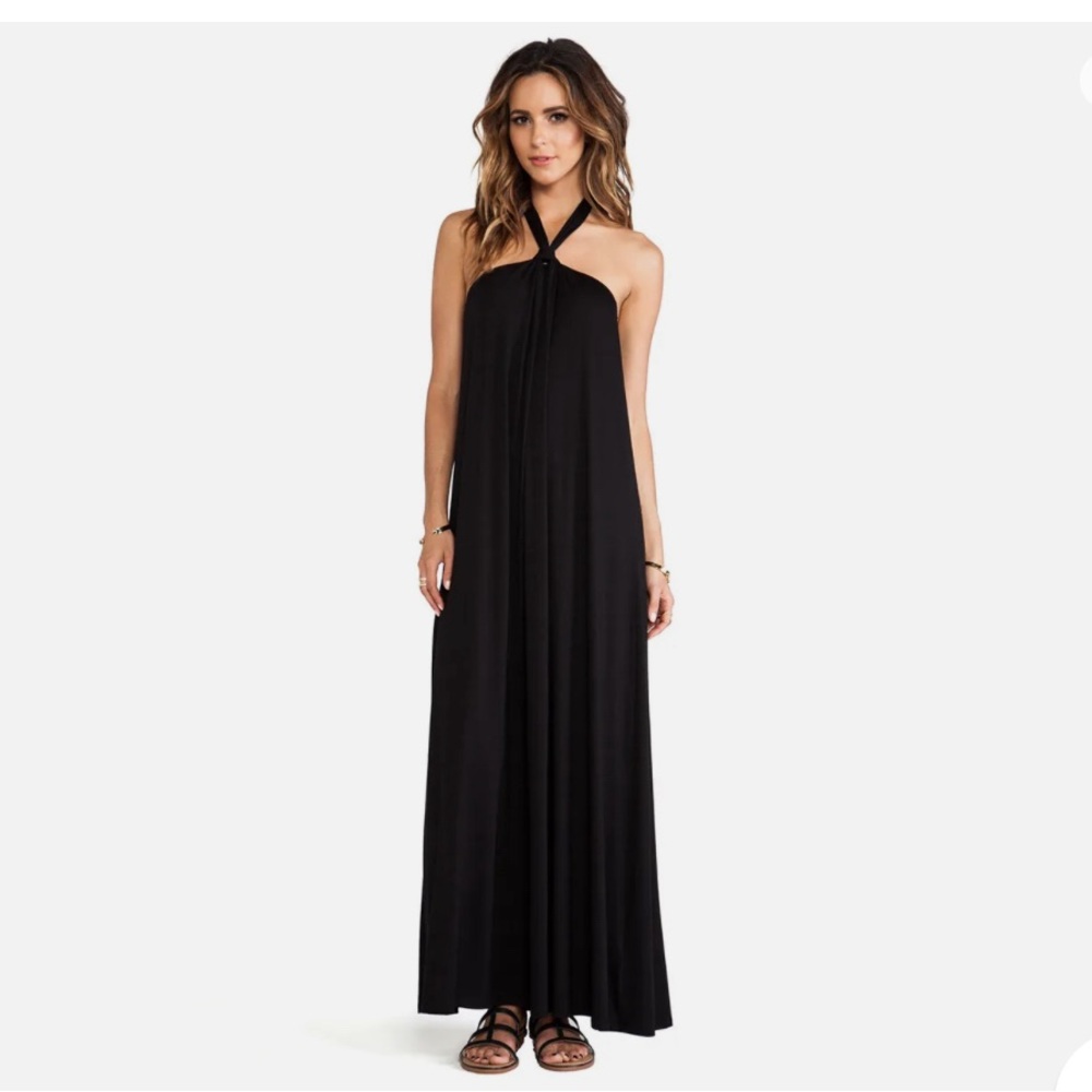 Ella Moss Tie Neck Maxi Sage Green Sz XS